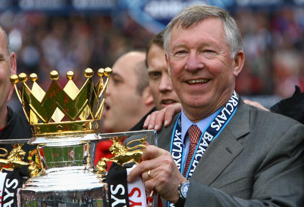 Sir Alex Ferguson celebrates Barclays Premier League - Old Trafford on May 16, 2009