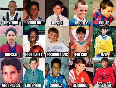 عکس دوران کودکی 15 بازیکن بزرگ فوتبال دنیا در یک قاب
