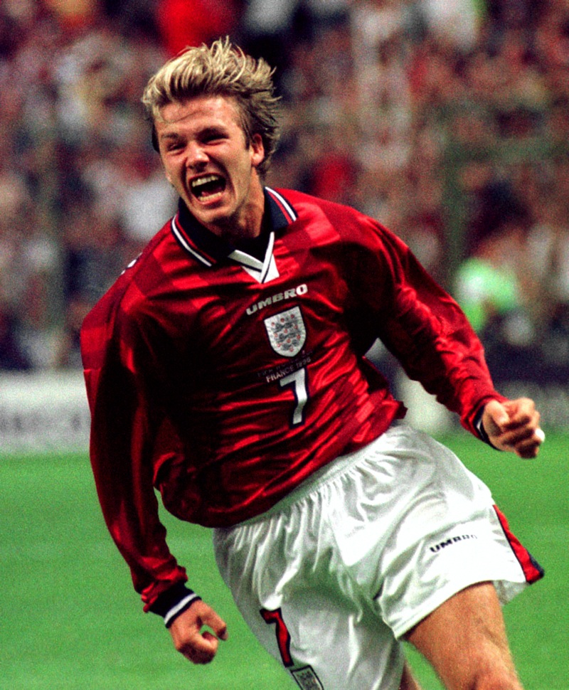 Celebrating his goal against Colombia at France '98