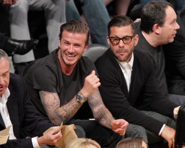 David Beckham attends the game between the New Orleans Hornets and the Los Angeles Lakers at Staples Center on April 20, 2011 in Los Angeles, California.