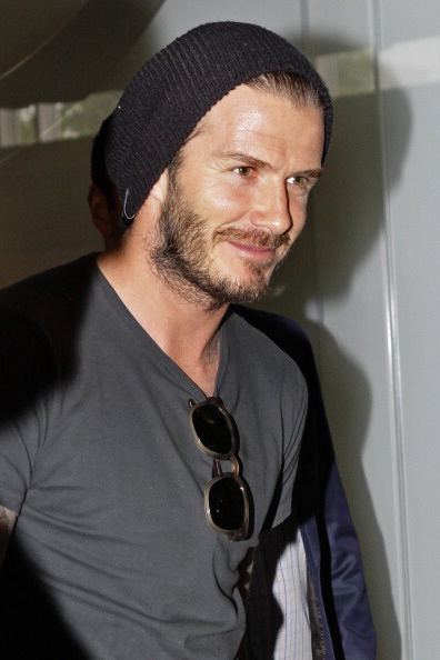 Soccer star, David Beckham, arrives at Melbourne Airport ahead of his tour with the LA Galaxy soccer team, on December 5, 2011 in Melbourne, Australia