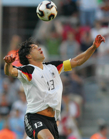 FIFA Confederations Cup first round. Tunisia vs Germany. Germany won 3-0. Michael Ballack (Germany).