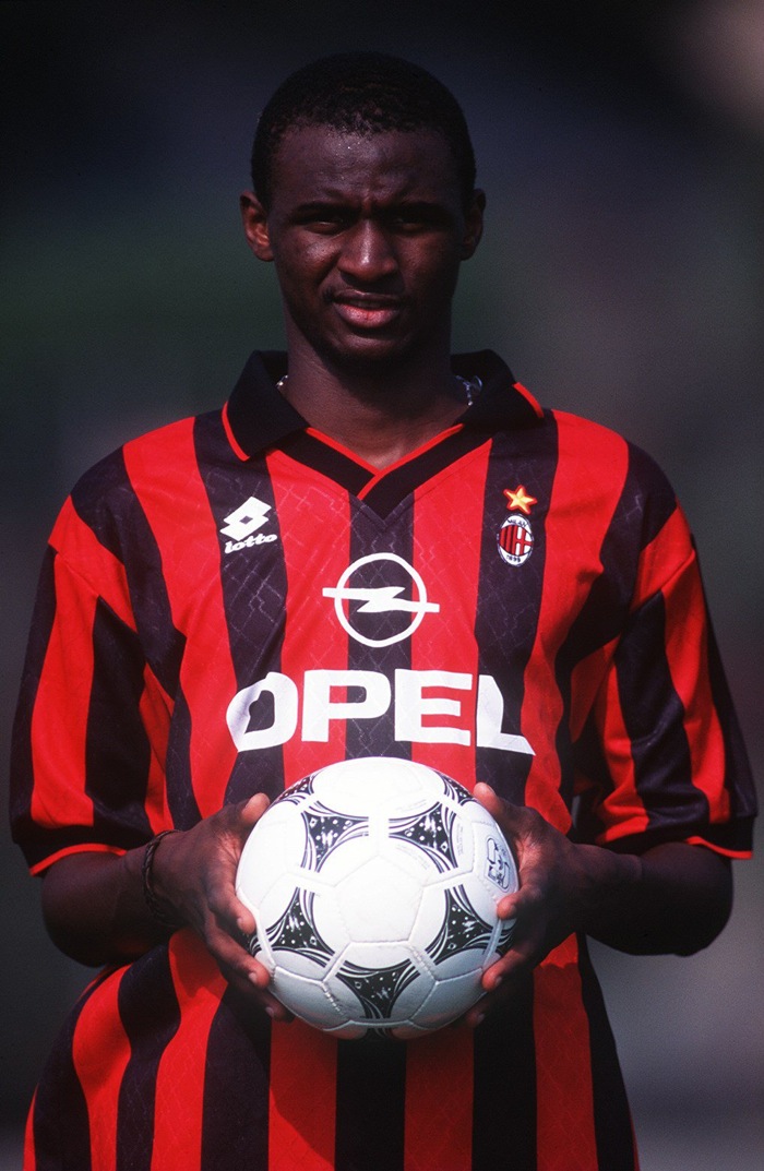 پاتریک ویه را 20 ساله (سال 1996 در تیم آث میلان) - Patrick Vieira