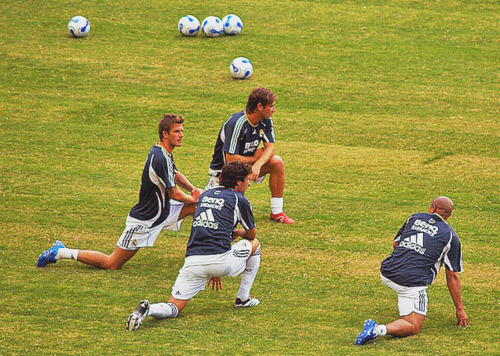 Ramos with Beckham, R Carlos and Raul