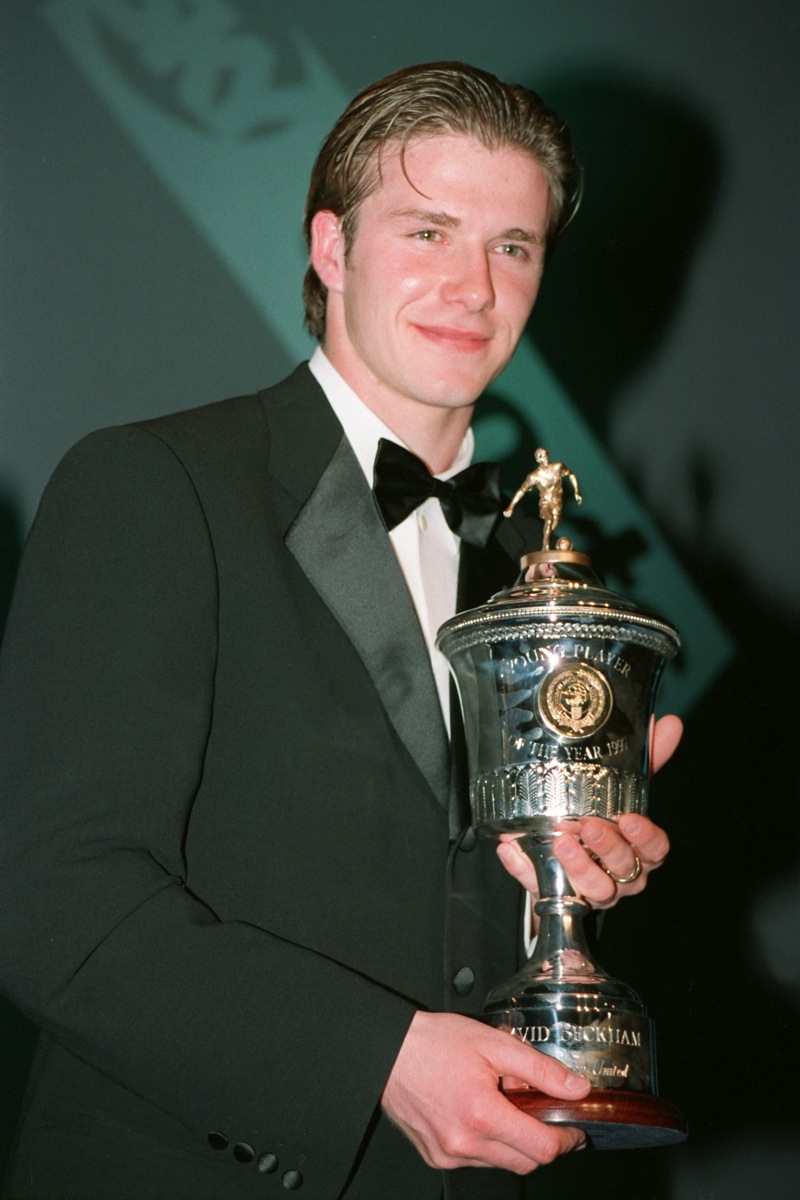 With his Young Player of the Year award in April 1997