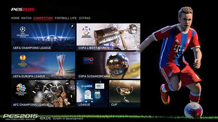 اسکرین شات صفحه انتخاب بازی PES 2015