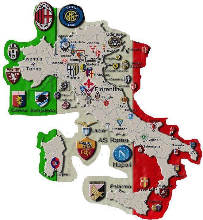 serie a team, map