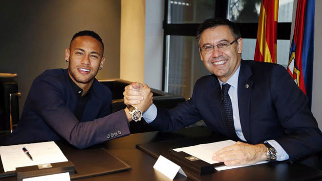 neymar - josep maria bartomeu - fc barcelona - بارسلونا