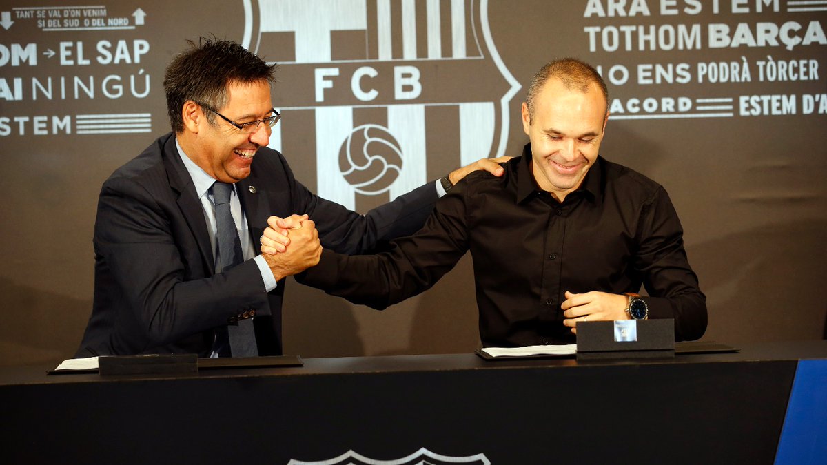 بارسلونا - FC Barcelona- Josep Maria Bartomeu - Andres Iniesta - رئیس بارسلونا - کاپیتان بارسلونا