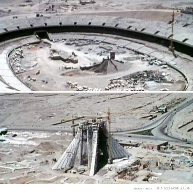  ساخت برج آزادی و استادیوم ازادی در زمان محمدرضا پهلوی
