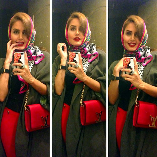 سلفی آینه‌ای الناز شاکردوست با ژست های مختلف