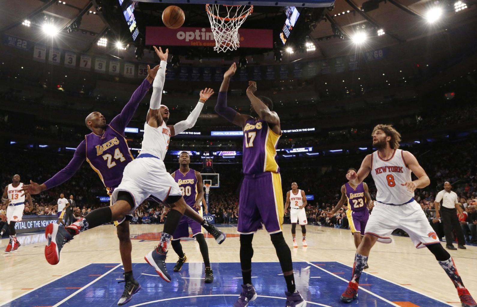 بسکتبال NBA؛ لیکرز آخرین بازی کوبی در سالن مشهور نیویورک را باخت