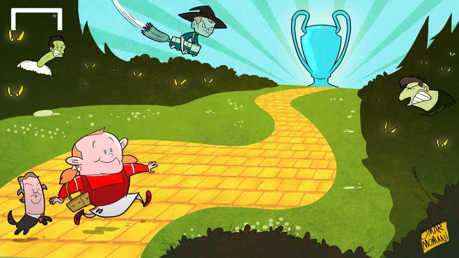 راه طولانی رونی تا رسیدن به قهرمانی در لیگ قهرمانان اروپا (کاریکاتور)