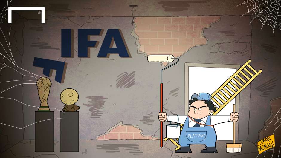 کاریکاتور روز؛ پلاتینی برای ریاست بر فیفا دست به کار می شود