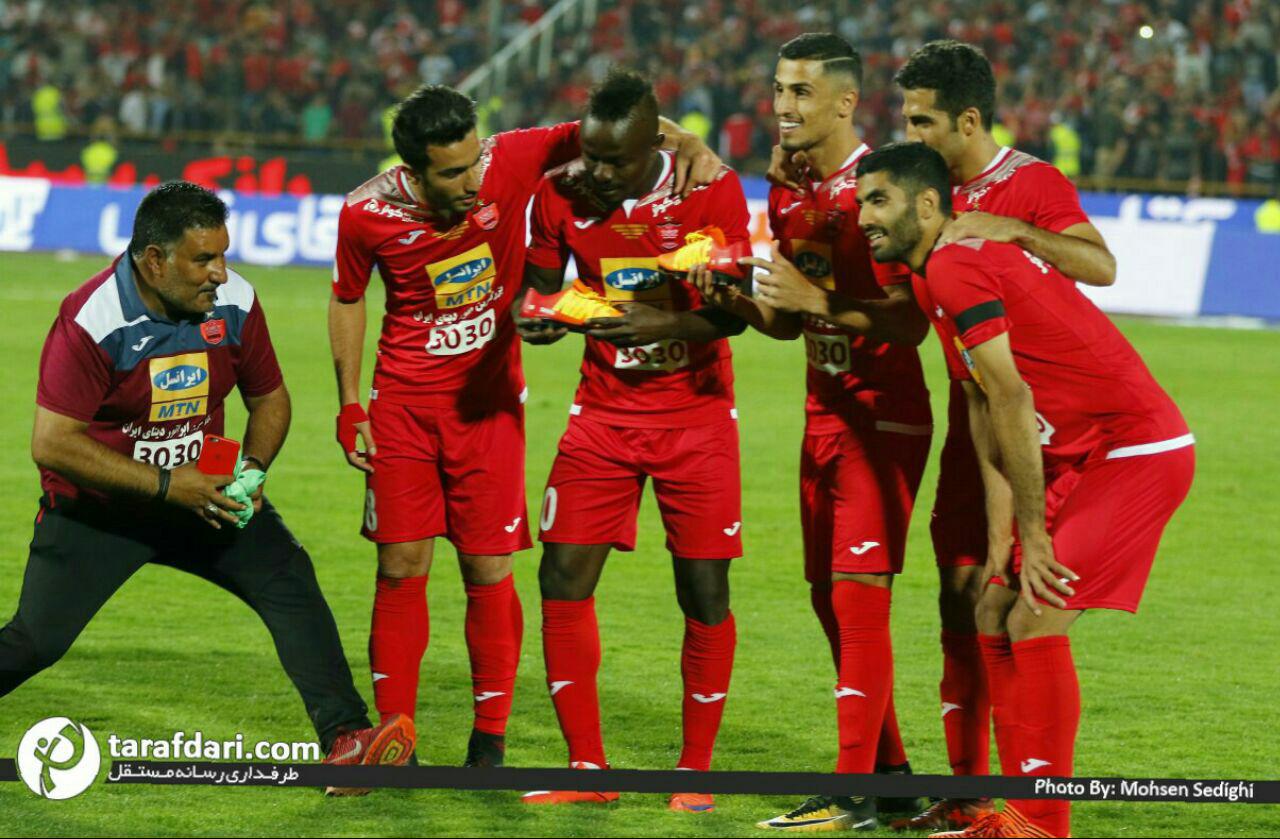 لیگ برتر-پرسپولیس-دربی-خوشحالی بازیکنان پرسپولیس