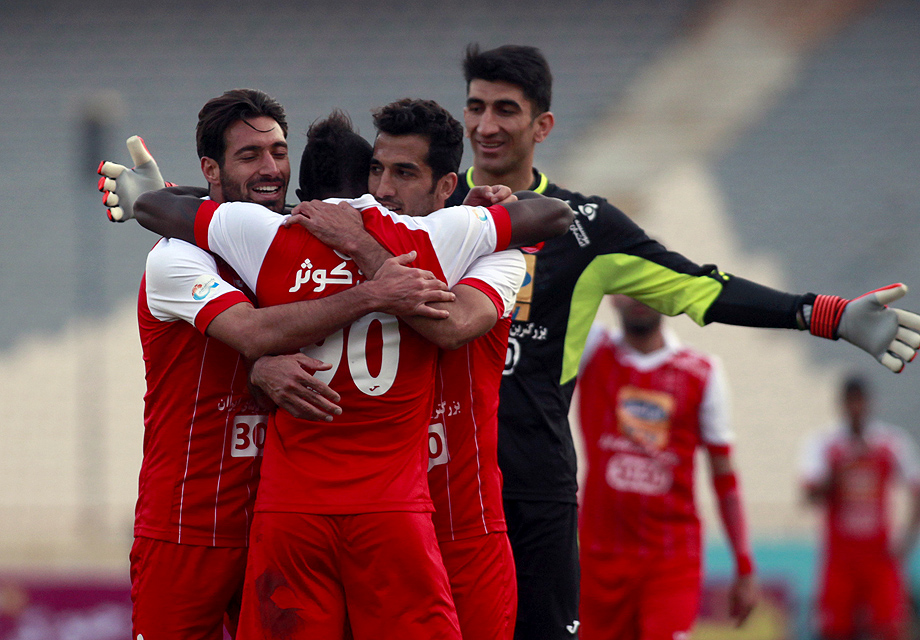 لیگ برتر-خوشحالی بازیکنان پرسپولیس-علیرضا بیرانوند