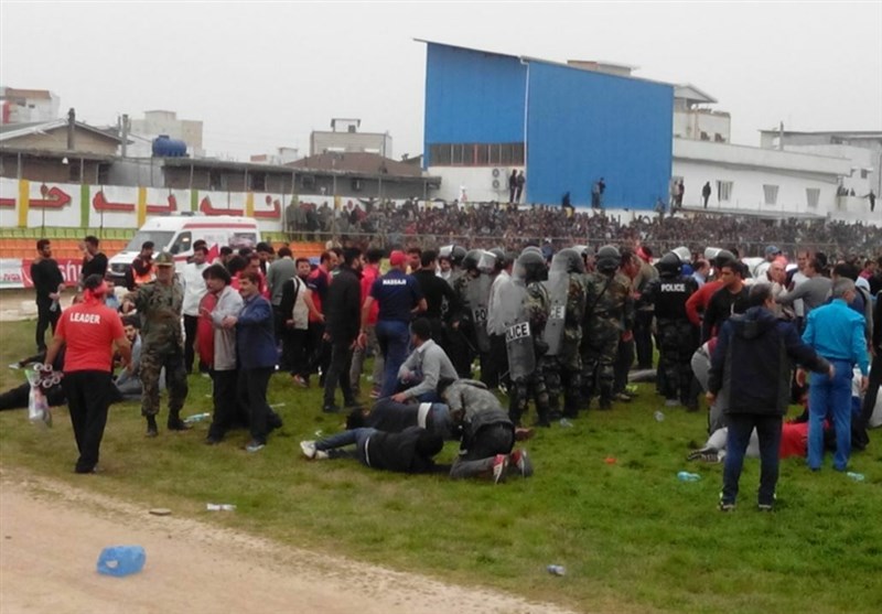 هواداران نساجی-هواداران خونه به خونه-دربی مازندران-حواشی فوتبال-درگیری در فوتبال