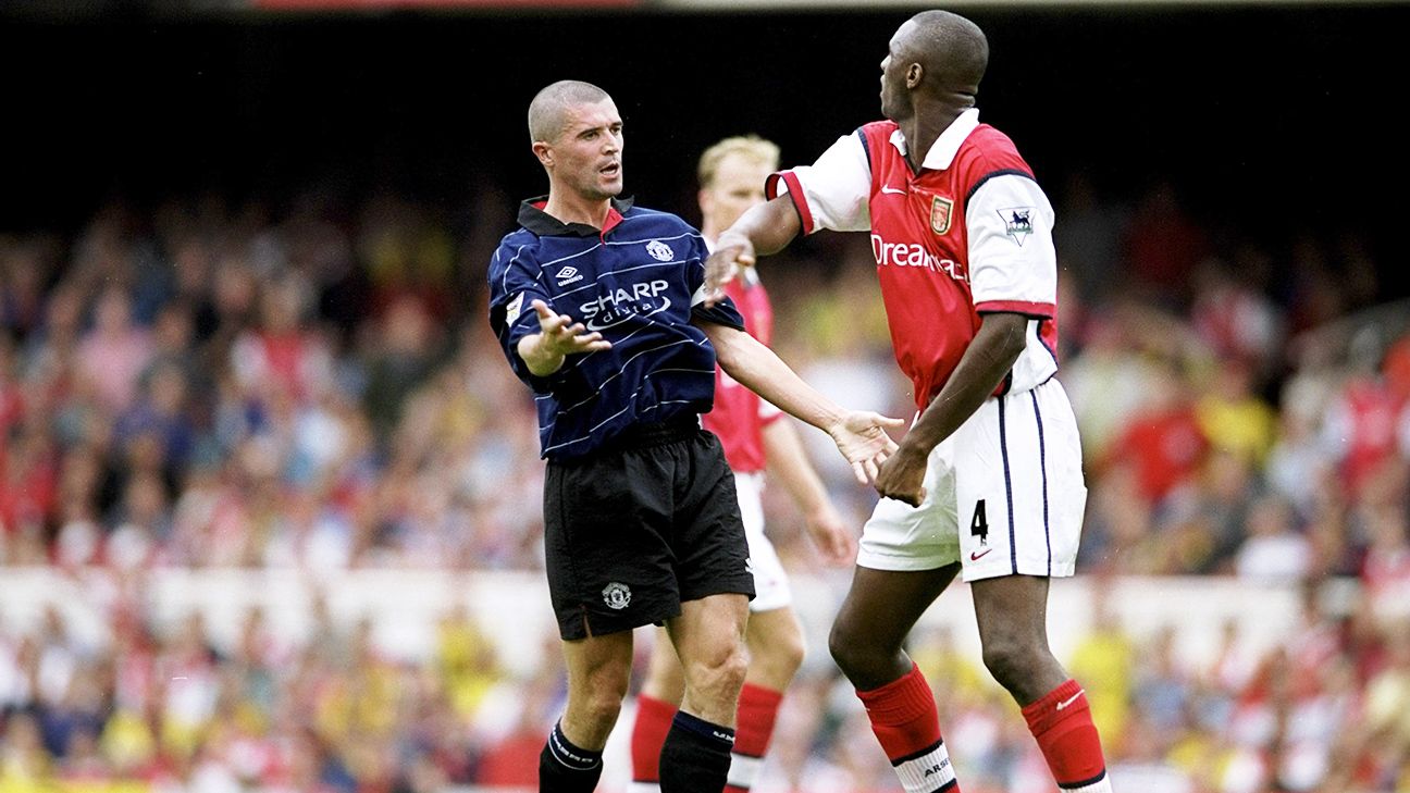 پاتریک ویرا- روین کین- منچستریونایتد- آرسنال- MANCHESTER UNITED- ARSENAL- ROY KEANE- VIERA