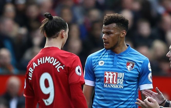 tyrone mings- zlatan Ibrahimovic- Manchester United- تایرون مینگز- بورنموث