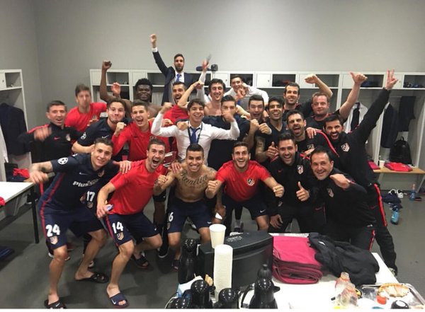 بازیکنان اتلتیکو مادرید پس از رسیدن به فینالِ میلان (عکس)