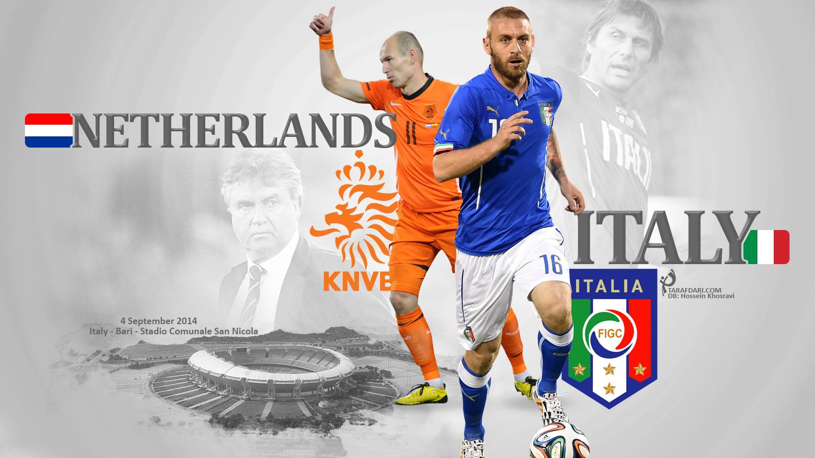 پیش بازی هلند - ایتالیا؛ رونمایی از مریبان جدید