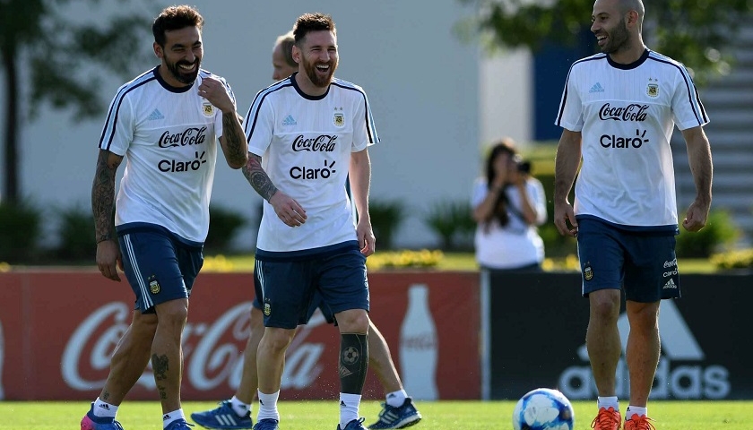 گزارش تصویری - تمرین تیم ملی آرژانتین - شیلی