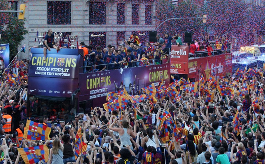 بارسلونا در تدارک جشنی کوچک پس از فتح لالیگا