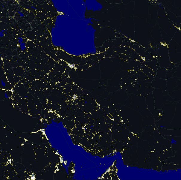 ایران در شب