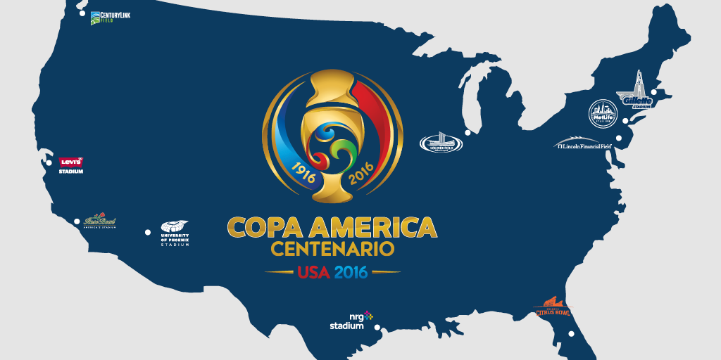 کوپا آمریکا 2016؛ ده ورزشگاه و یک جام