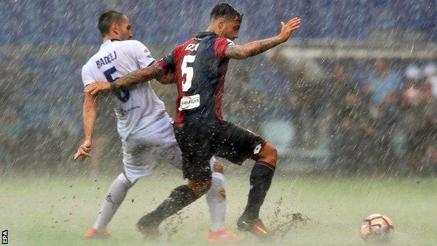 امکان لغو بازی های ایتالیا به دلیل باران شدید