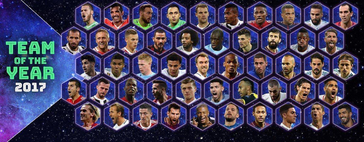 لیست نامزدهای حضور در تیم منتخب سال 2017 اروپا 