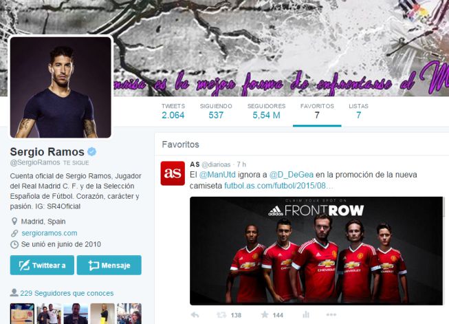 اتفاقی عجیب در توئیتر کاپیتان؛ راموس نسبت به خبر جدایی ده خیا از یونایتد واکنش نشان داد