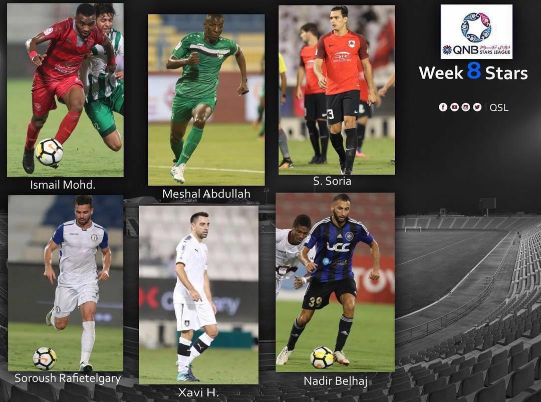 ستارگان لیگ قطر-بهترین بازیکنان هفته هشتم لیگ ستارگان قطر