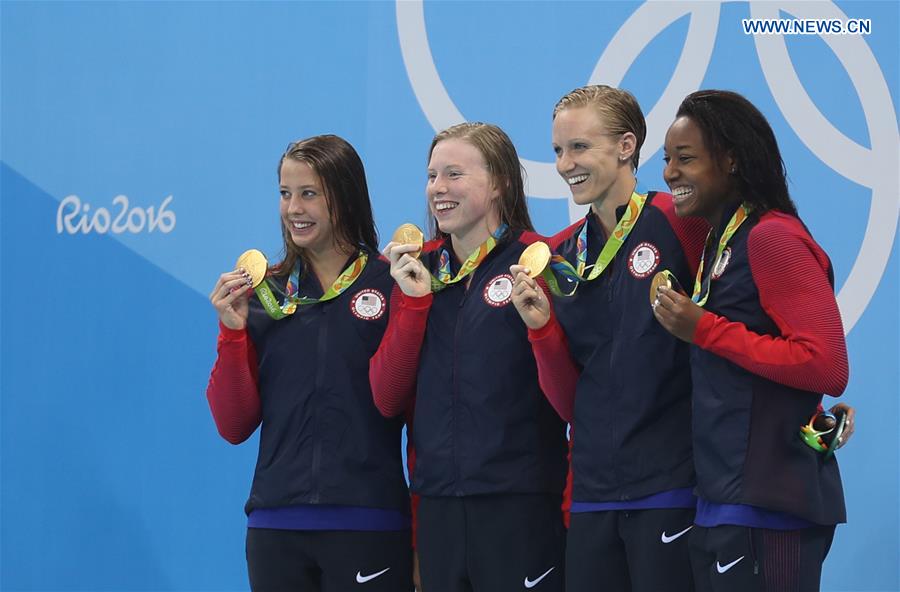 شنای بانوان در المپیک ریو 2016؛ آمریکا قهرمان شنای 4 در 100 متر مختلط تیمی بانوان شد