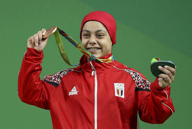 وزنه برداری بانوان در المپیک ریو 2016؛ اولین زن عرب که موفق به کسب مدال المپیک شد