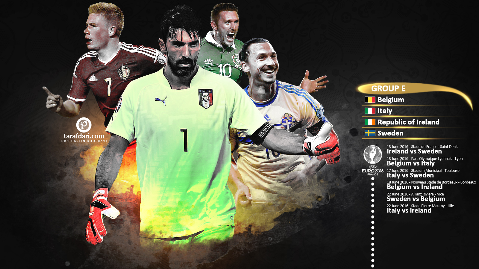 یورو 2016؛ پوستر اختصاصی طرفداری از برنامه بازی های گروه پنجم