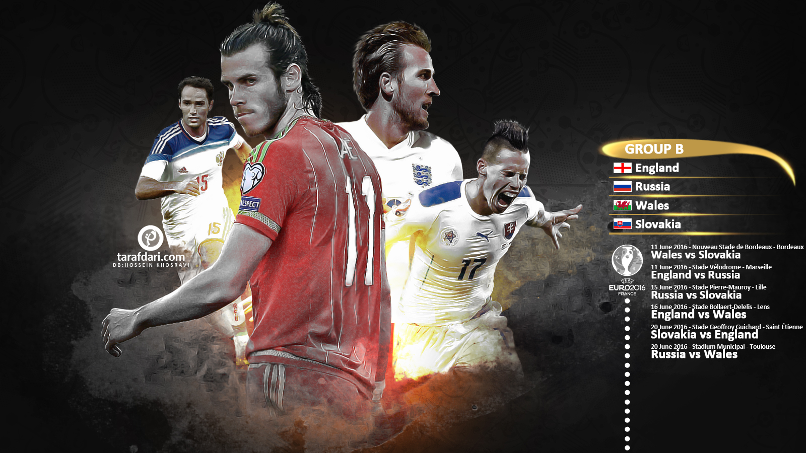 یورو 2016؛ پوستر اختصاصی طرفداری از برنامه بازی های گروه دوم