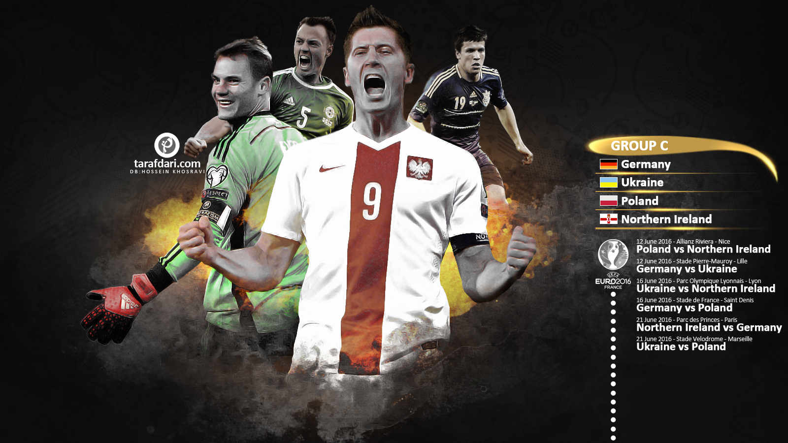 یورو 2016؛ پوستر اختصاصی طرفداری از برنامه بازی های گروه سوم