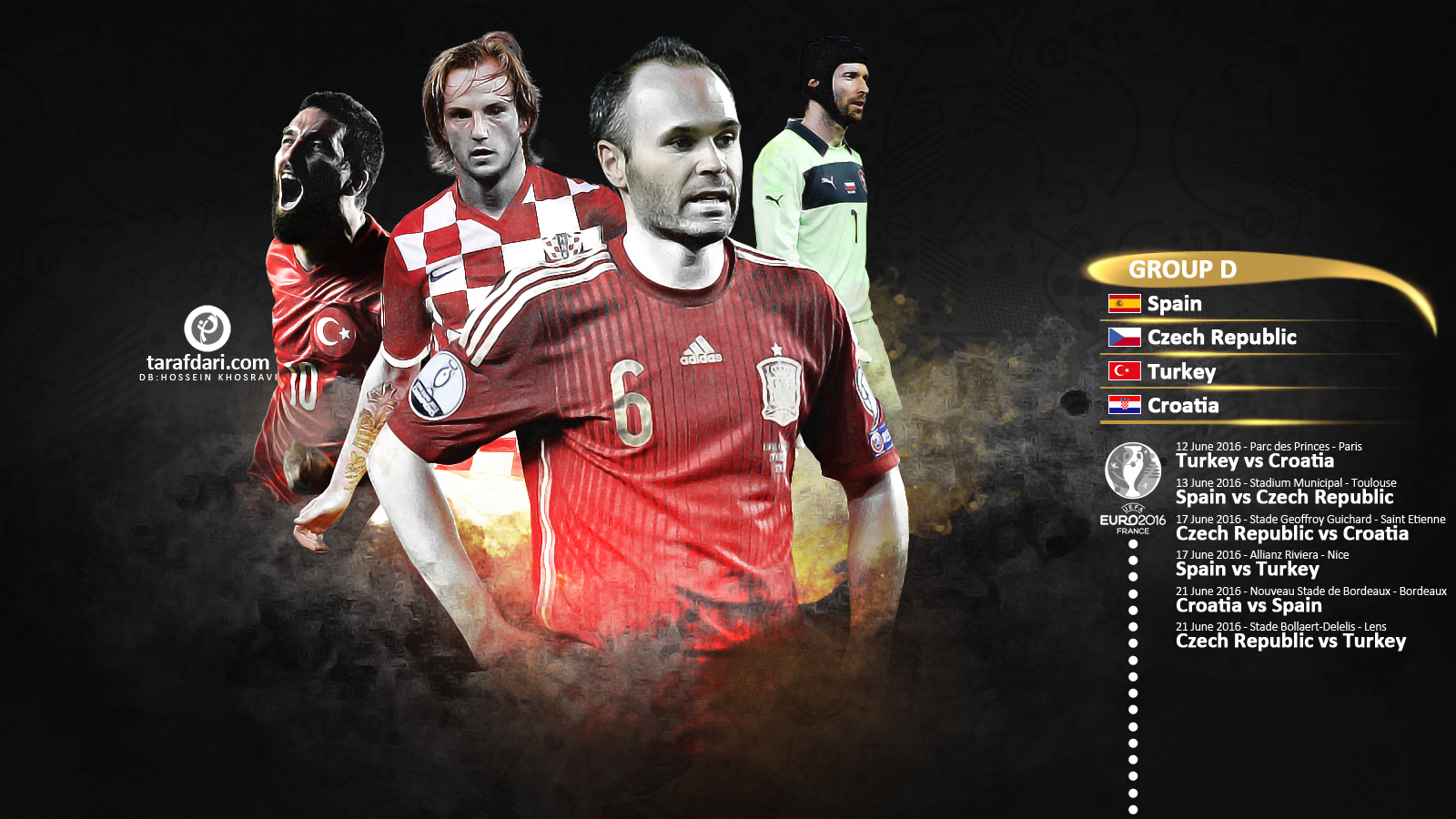 یورو 2016؛ پوستر اختصاصی طرفداری از برنامه بازی های گروه چهارم