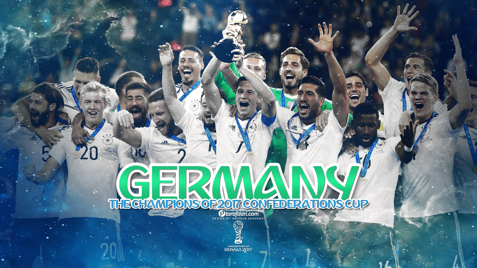 پوستر اختصاصی طرفداری؛ آلمان قهرمان جام کنفدراسیون ها شد