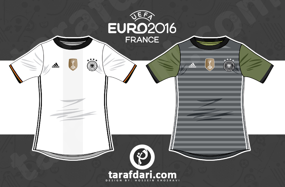 یورو 2016؛ اینفوگرافیک اختصاصی طرفداری، تمام لباس های آلمان در تاریخ یورو