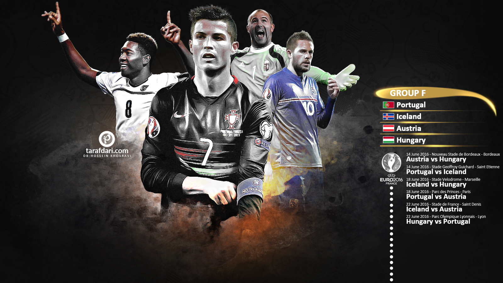 یورو 2016؛ پوستر اختصاصی طرفداری از برنامه بازی های گروه ششم