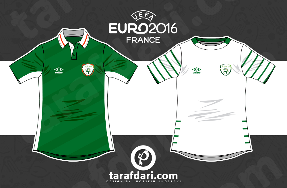 یورو 2016؛ اینفوگرافیک اختصاصی طرفداری، تمام لباس های ایرلند در تاریخ یورو