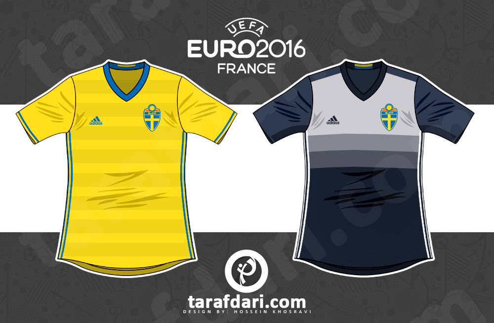 یورو 2016؛ اینفوگرافیک اختصاصی طرفداری، تمام لباس های سوئد در تاریخ یورو