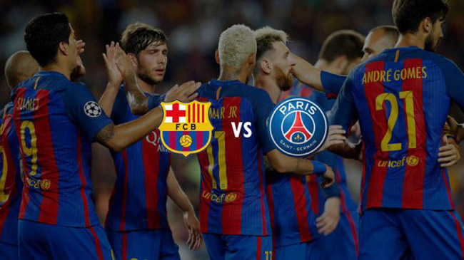 barcelona vs psg 2017 - بارسلونا - پاری سن ژرمن