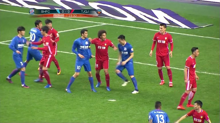 سوپر لیگ چین - Chinese super league - witsel and sheng fight