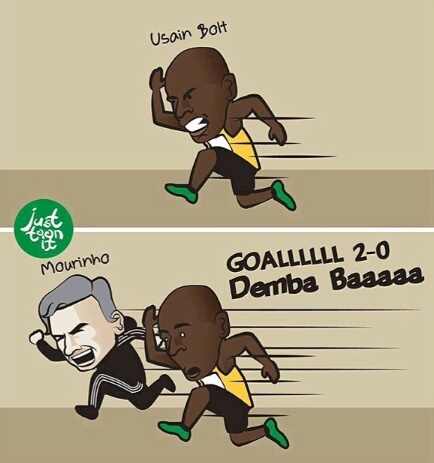 خخخخخخخخخخ,مورينيو و يوسين بولت