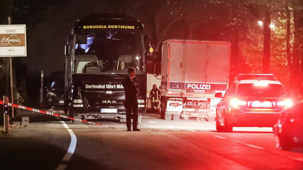 ترور - حمله به اتوبوس باشگاه دورتموند - برلین - موناکو - لیگ قهرمانان اروپا