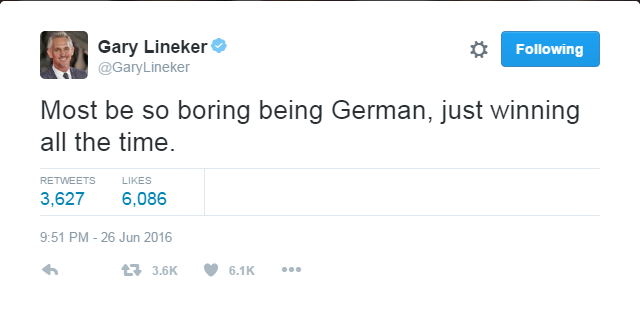 توییت های جالب گری لینه کر درباره تیم ملی آلمان