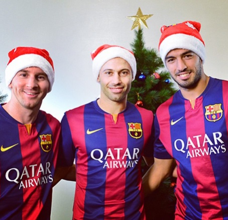 عکس روز: باشگاه بارسلونا کریسمس را تبریک گفت